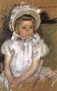 Mary Cassatt the girl wearing the white bonnet Sweden oil painting reproduction